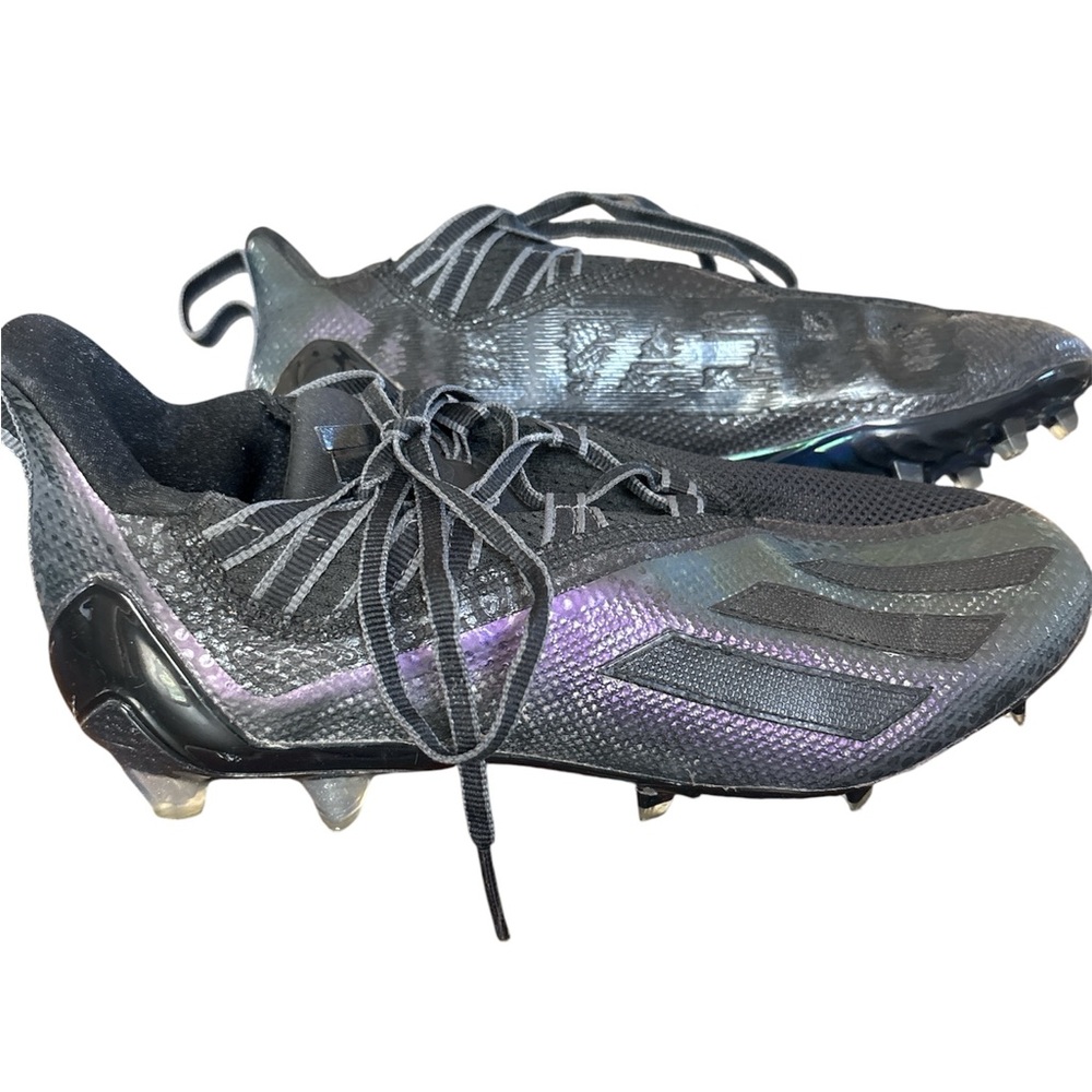 Adidas Adizero 11 Comics Men’s 8.5 Athletic Black Purple Football Cleats
